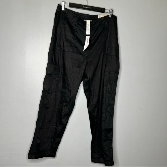 Chicos linen blend the ultimate fit cargo pants nwt - Picture 4 of 9